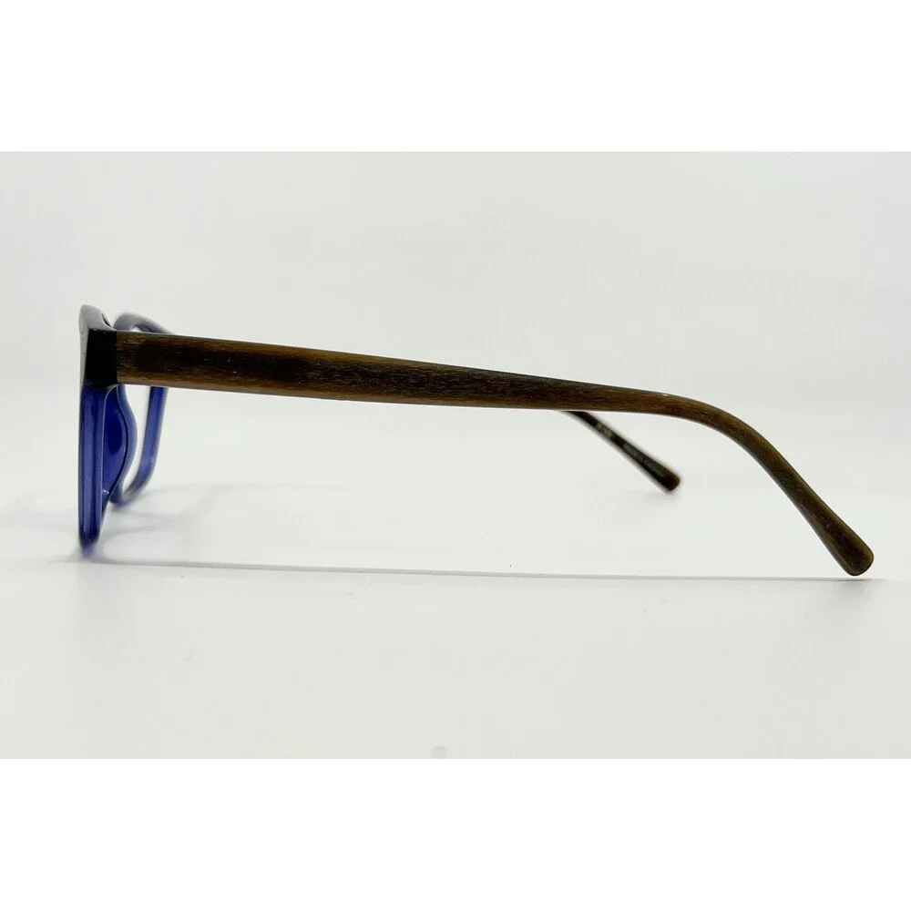 Natura Eyeglass Frames Womens Blue Wood Acetate NTO Ocean 106 55-17-140
